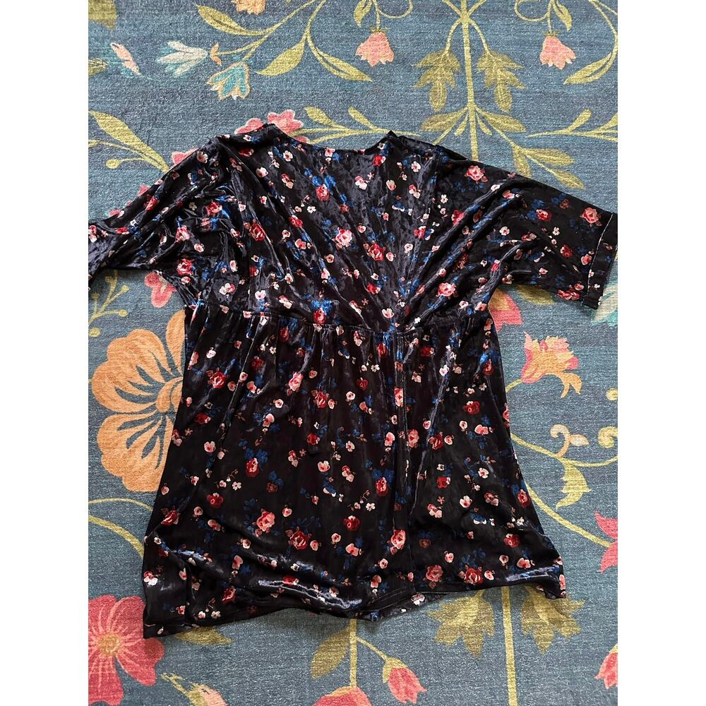 NWOT Natural Life Stella Velvet Floral Mini Dress Size XL - Picture 5 of 8